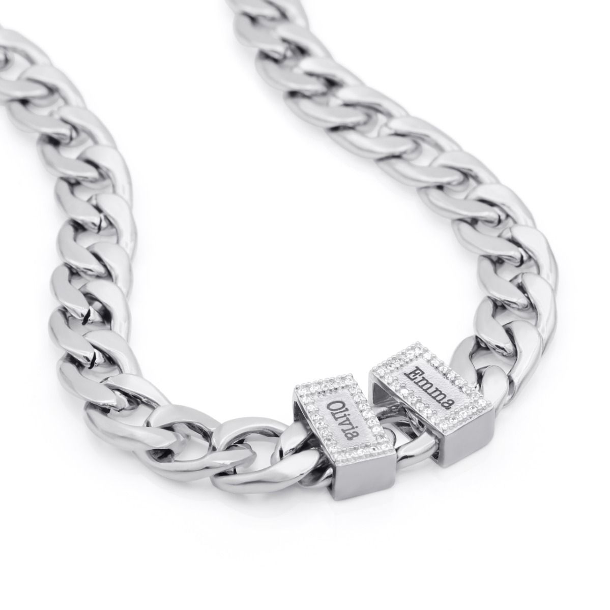 Frost Charm für kubanische Panzerkette [Sterlingsilber]