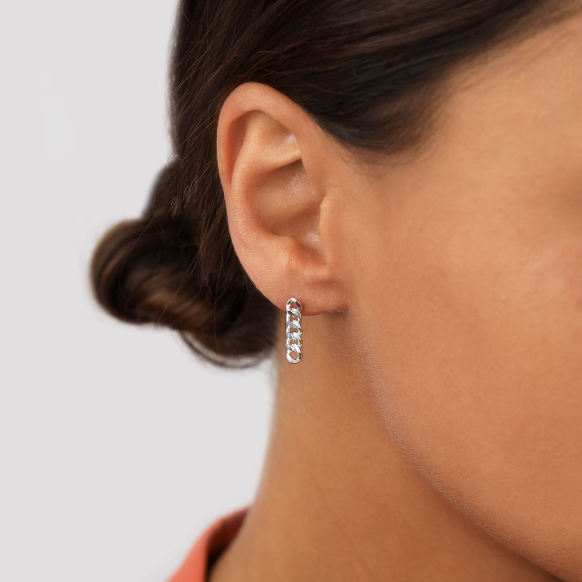 Curb Chain Earrings [Sterling Silver]