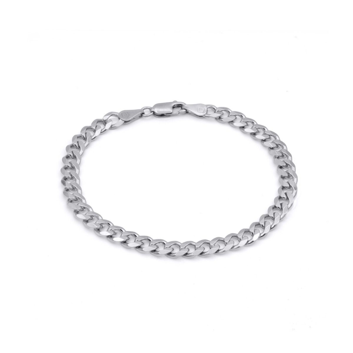 Silver Curb Chain Bracelet For Women by Talisa - Gourmette chain