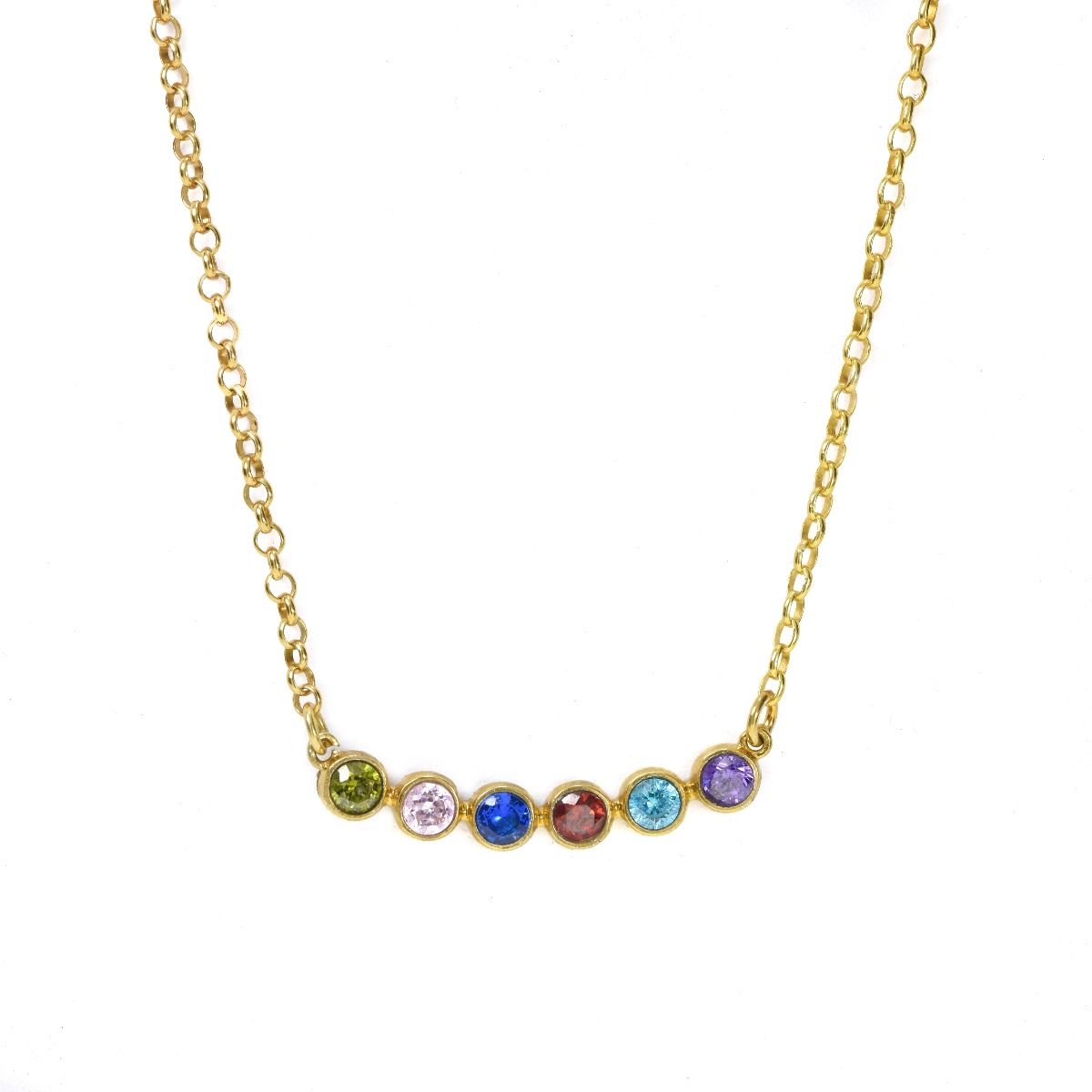 Joys of Life Birthstone Necklace [Gold Plated]