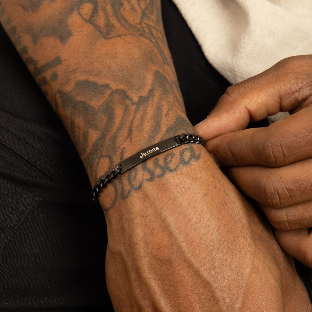 Dark Cuban Link Chain Bracelet for Men - Anniversary Gifts