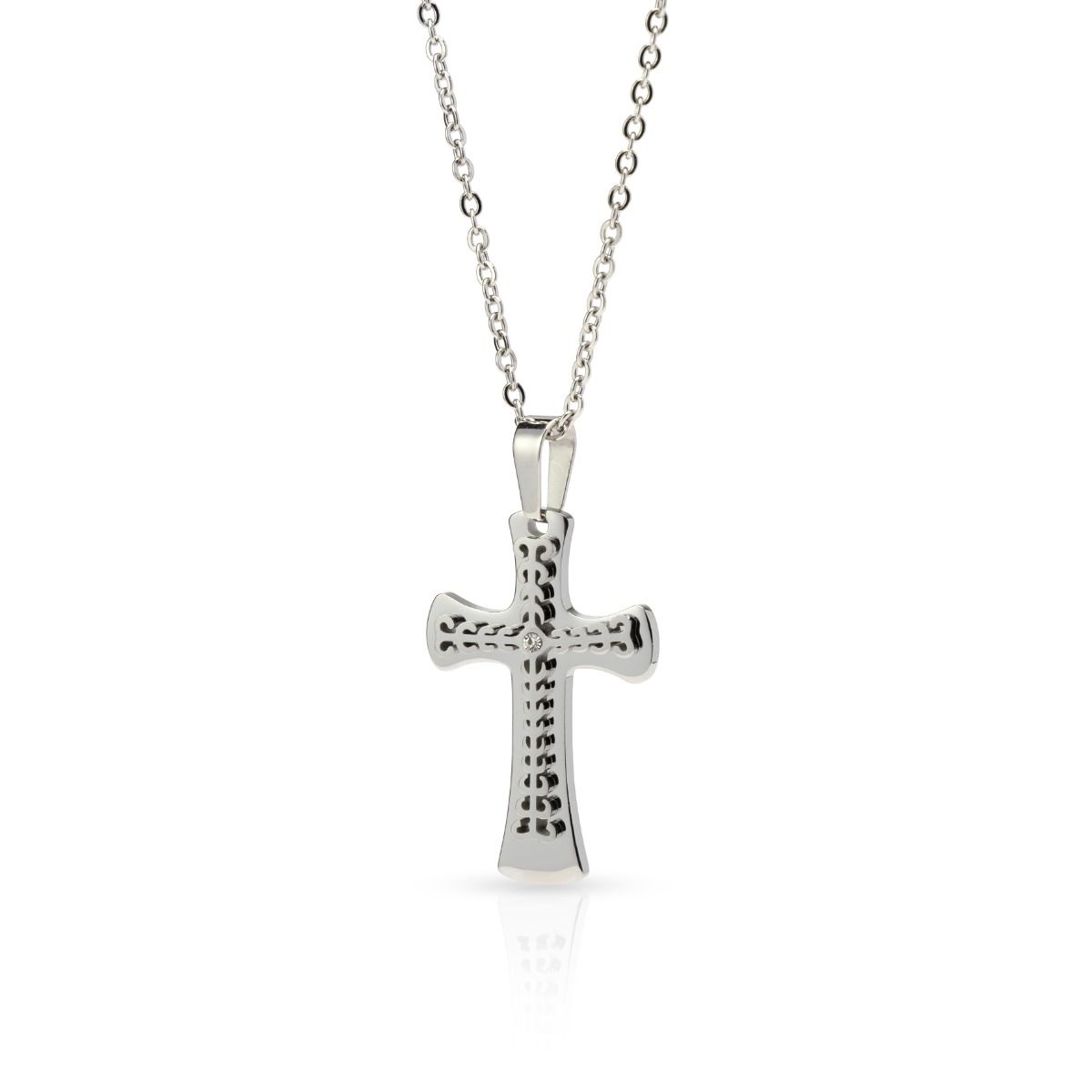Decorated Cross Necklace for Men
