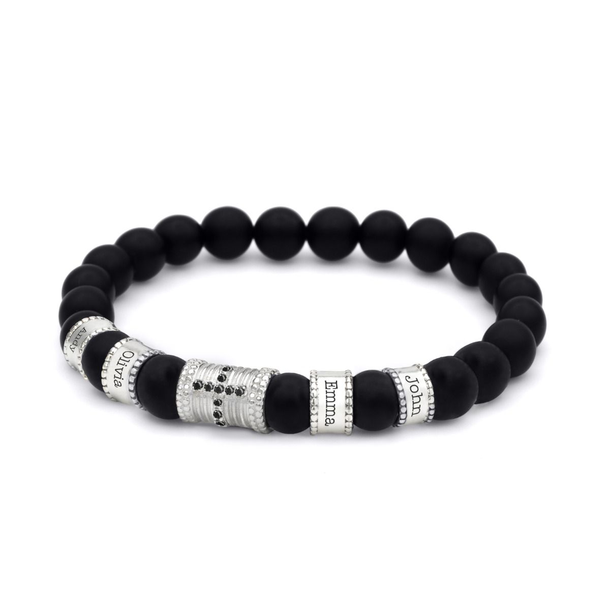 4mm Beaded Bracelet with Sterling Silver Clasp | MANSSION
