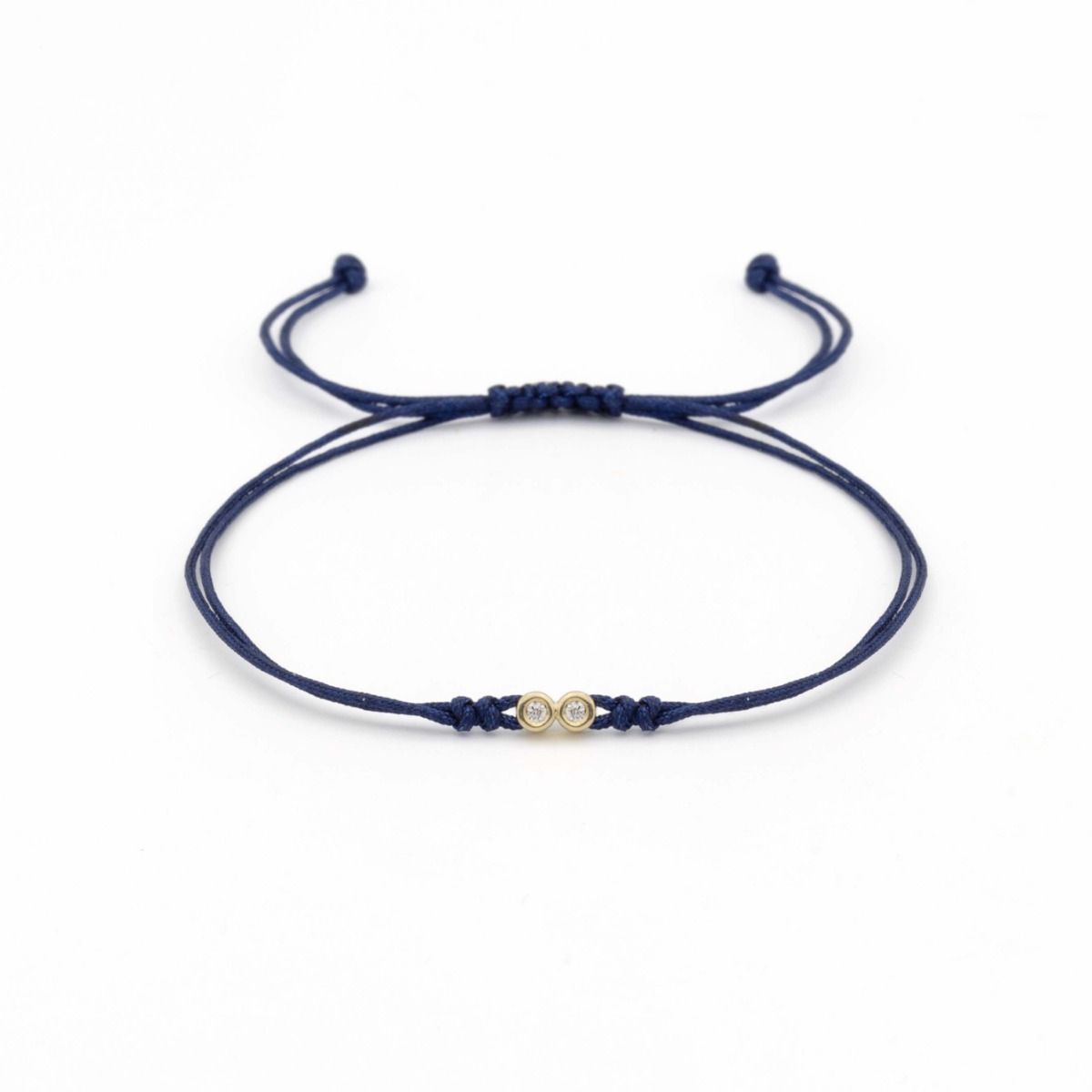 Talisa Stars Diamond Adjustable Bracelet (Blue String) Talisa