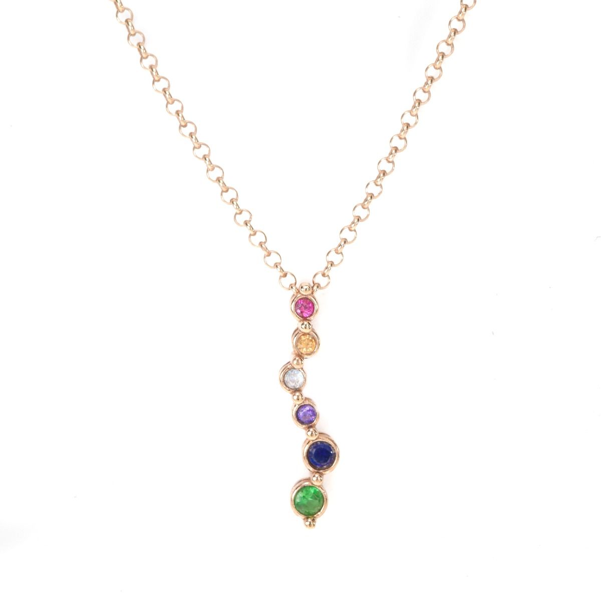 Stream of Love Necklace [Rose Gold Plated]