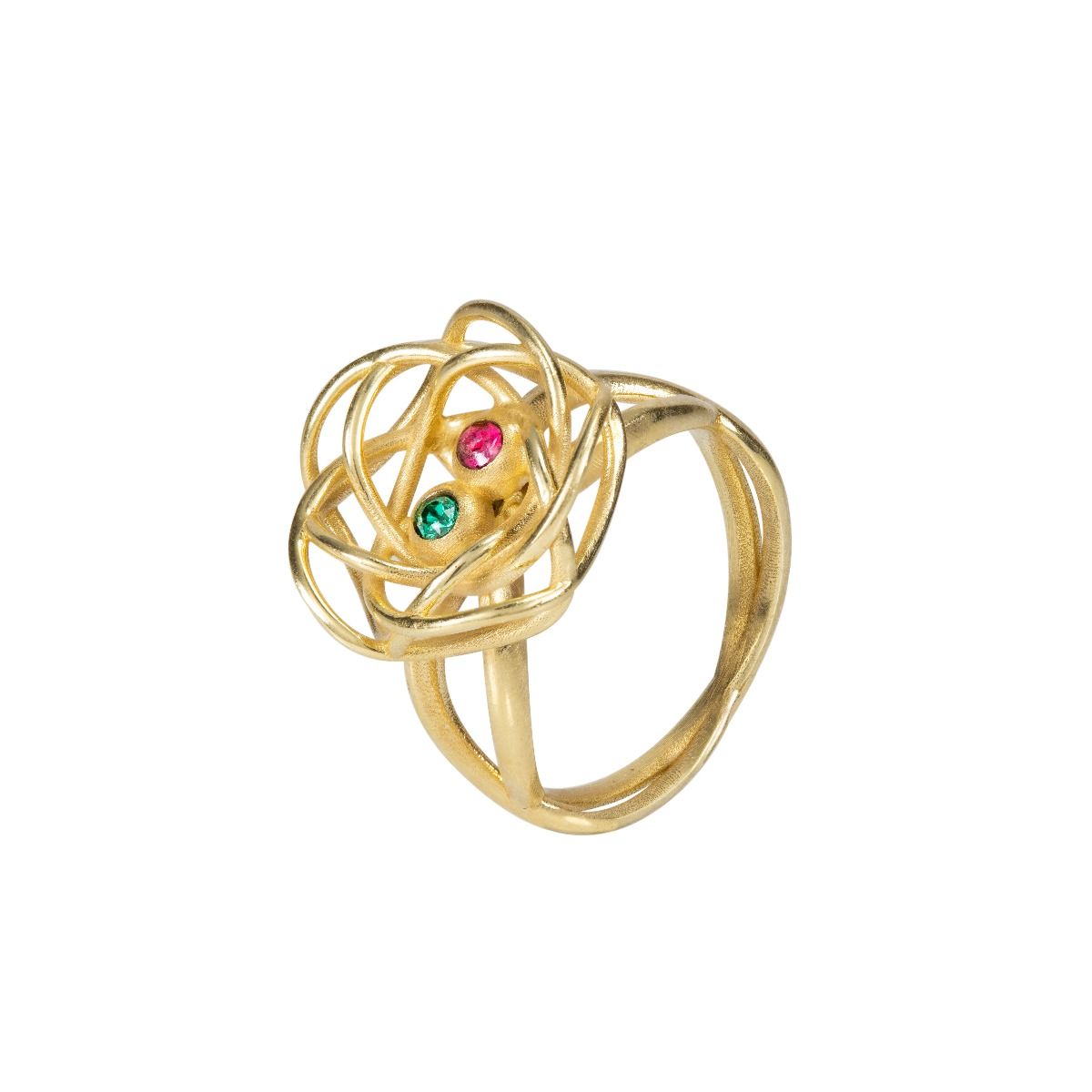 Birds Nest Birthstone Ring [Gold Plated]
