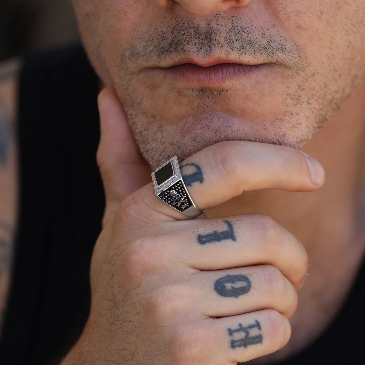 Signet Men's Ring - Onyx Ring by Talisa