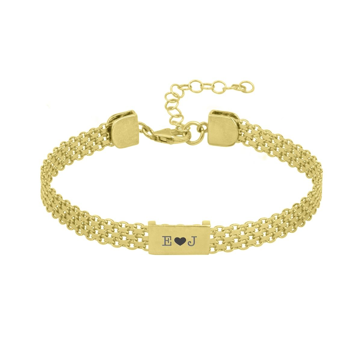 シ*ミ様 everyone 18k gold simple bracelet 1 Milanese Chain Initial 18K Gold Plated Bracelet - Talisa