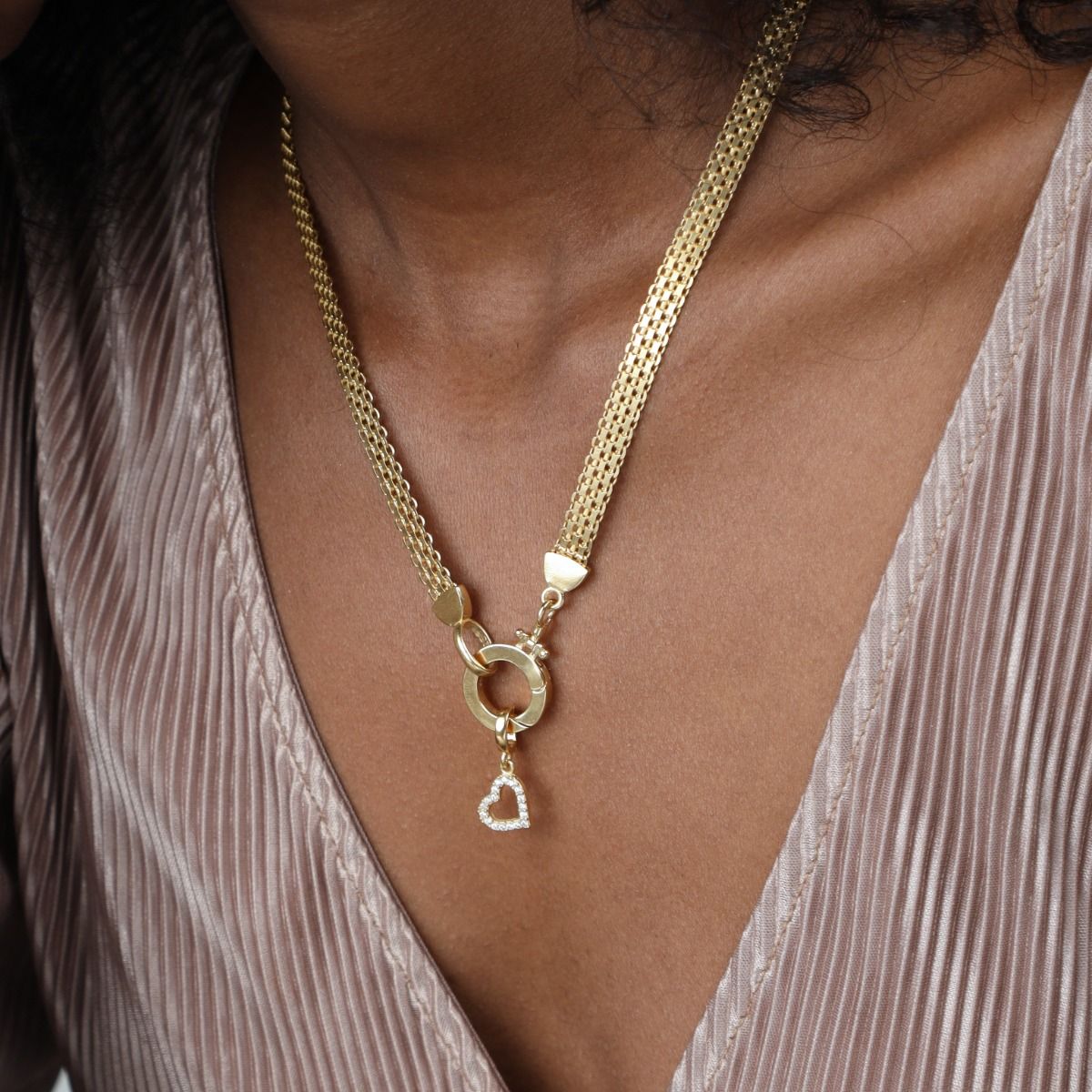 Emma Circle Necklace [18K Gold Plated] - with Charms