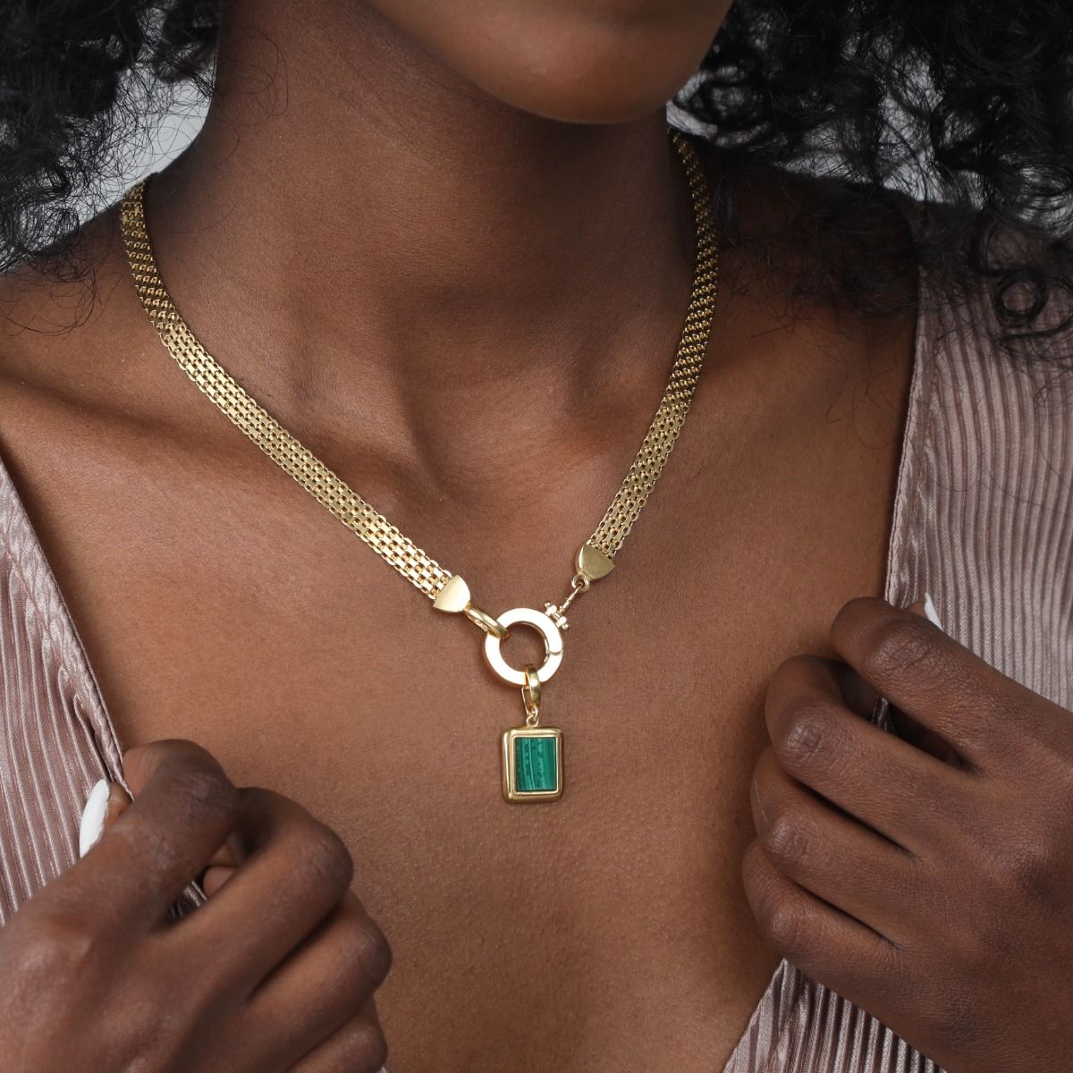Charm Emma en Malachite [Vermeil 18ct]