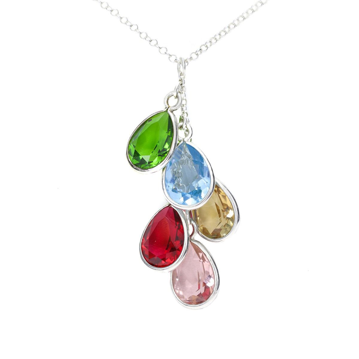 Enchanted Rain Birthstone Necklace [Sterling Silver]