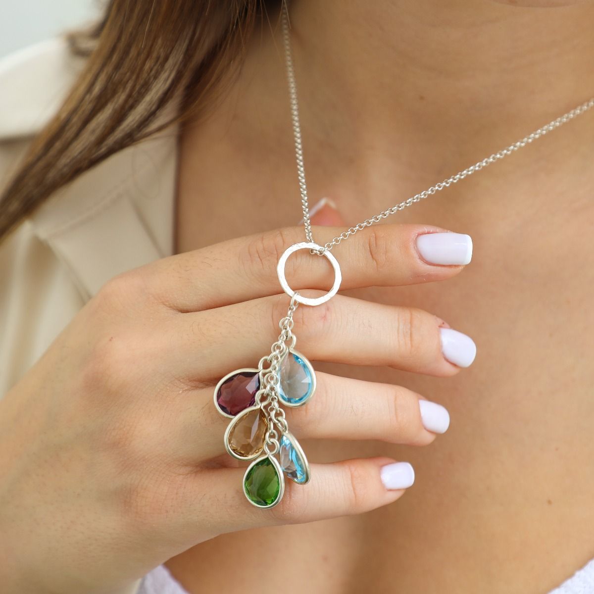 【STONEHENgE】Silver Material Water Drop Necklace H0022 STONEHENgE】Silver Material Water Drop Necklace H0022