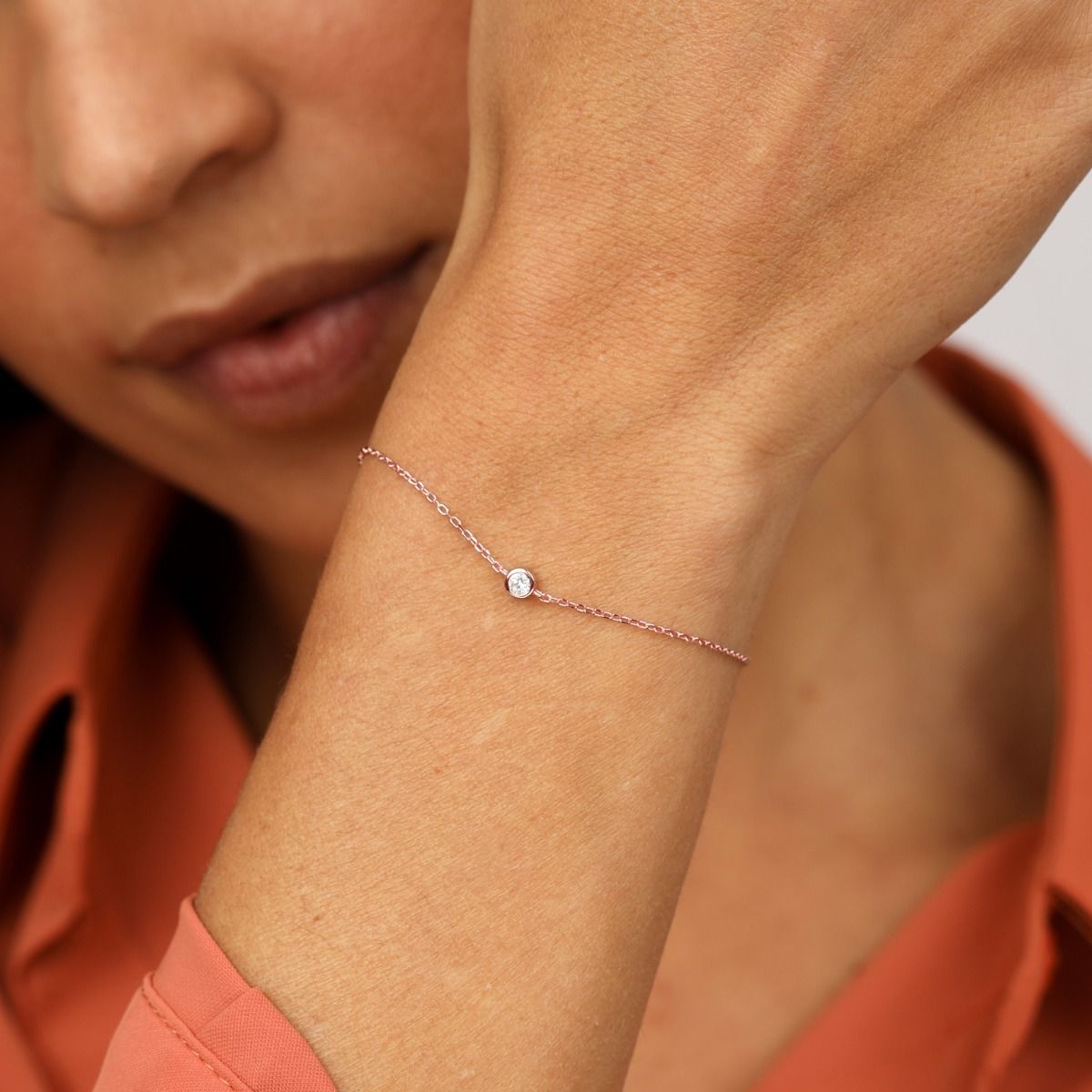 Enchanted Star Solitaire Bracelet [Rose Gold Plated] 