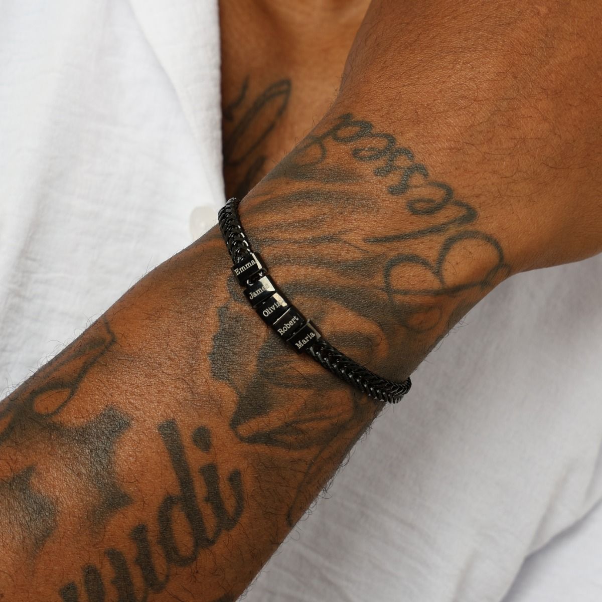 アクセサリー Seamless Shave Chain Bracelet custom Engraved Bracelets - Dark Chain Bracelet - Gifts for Him