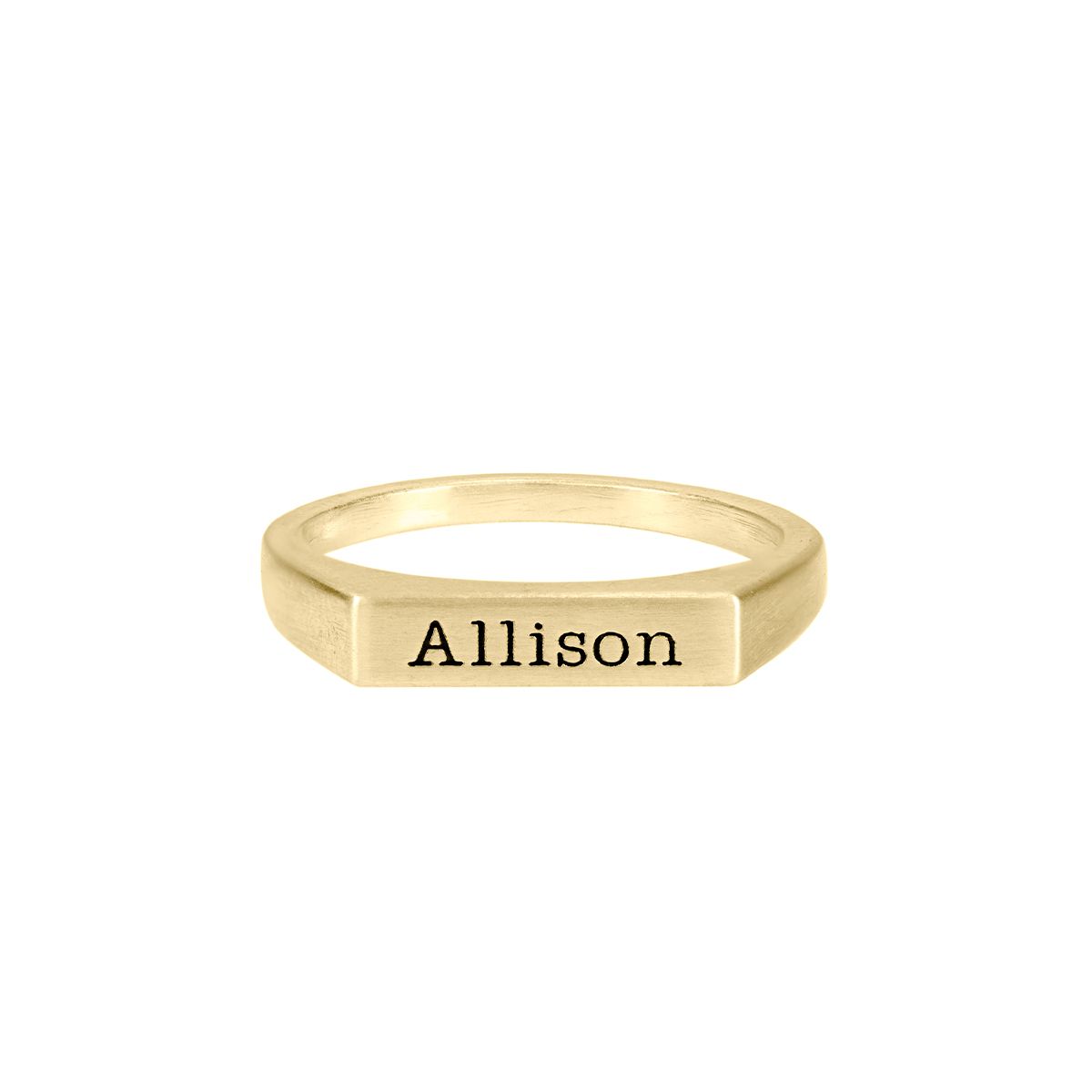 Bague Équilibre avec Nom [Plaqué Or 18ct]