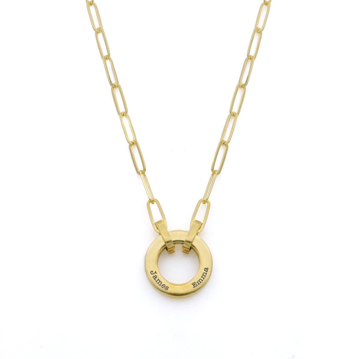 Collier Chaîne Trombone En Or 18 Carats - 3,0 Mm De Largeur - Longueur 16-24 Pouces - Unisexe