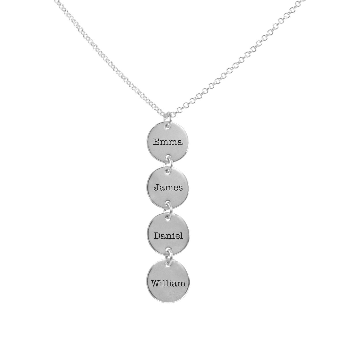 Family Circles Name Necklace [Sterling Silver]