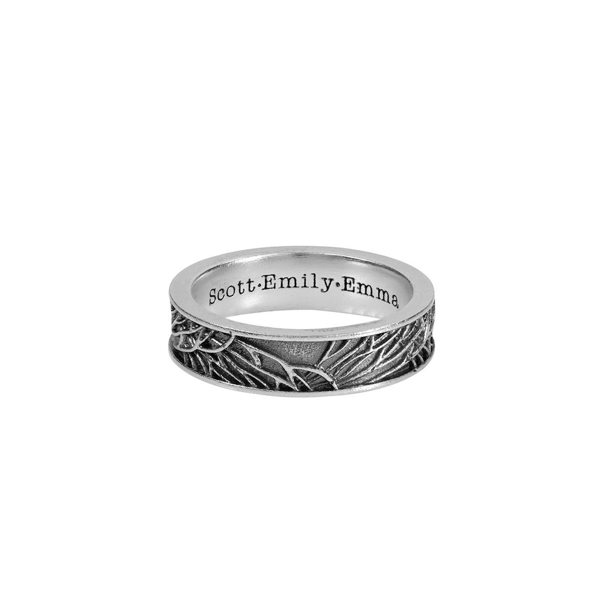 Hidden Message Name Ring [Sterling Silver]