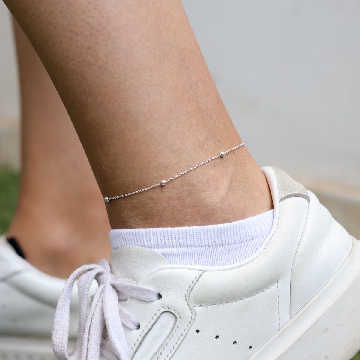 Bracelet de Cheville Nuages Flottants [Argent 925]