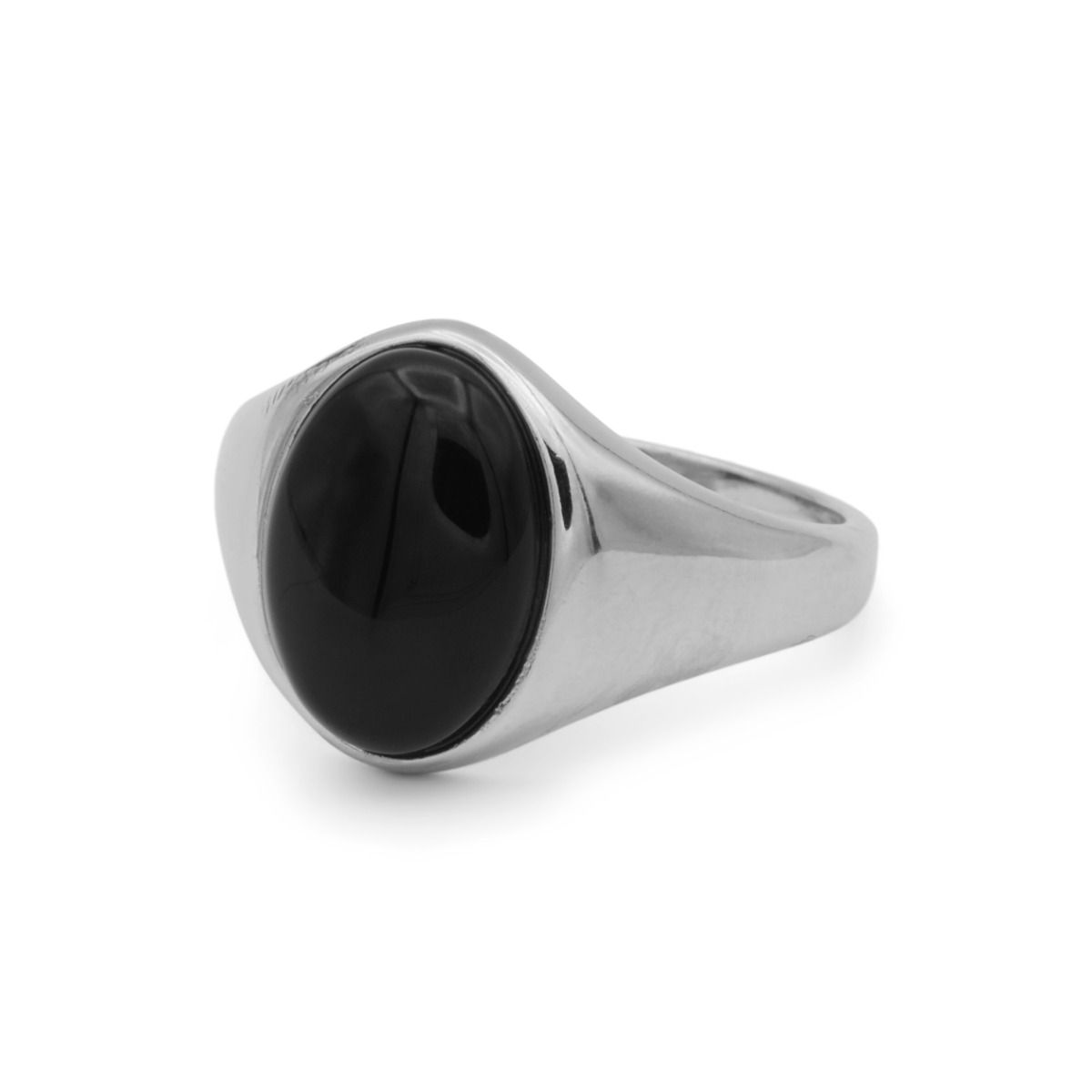 Gentleman's Black Onyx Ring for Men (Silver) - Talisa