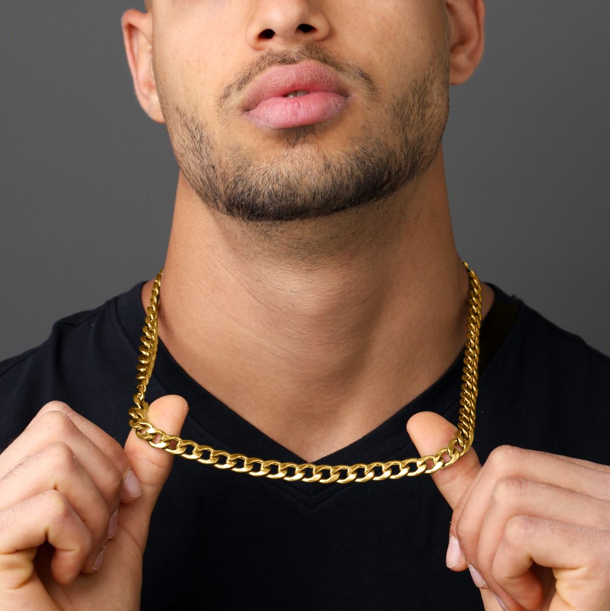 Gold Cuban Link Chain for Men (8mm) Gifts For Him