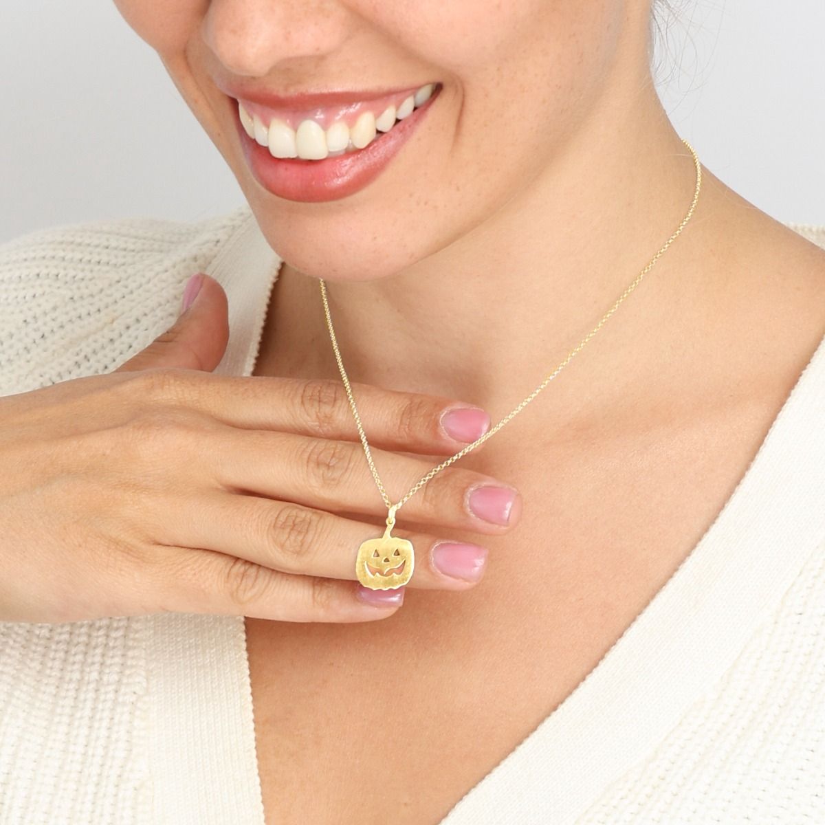 Kürbiskette [750er Gold Vermeil]