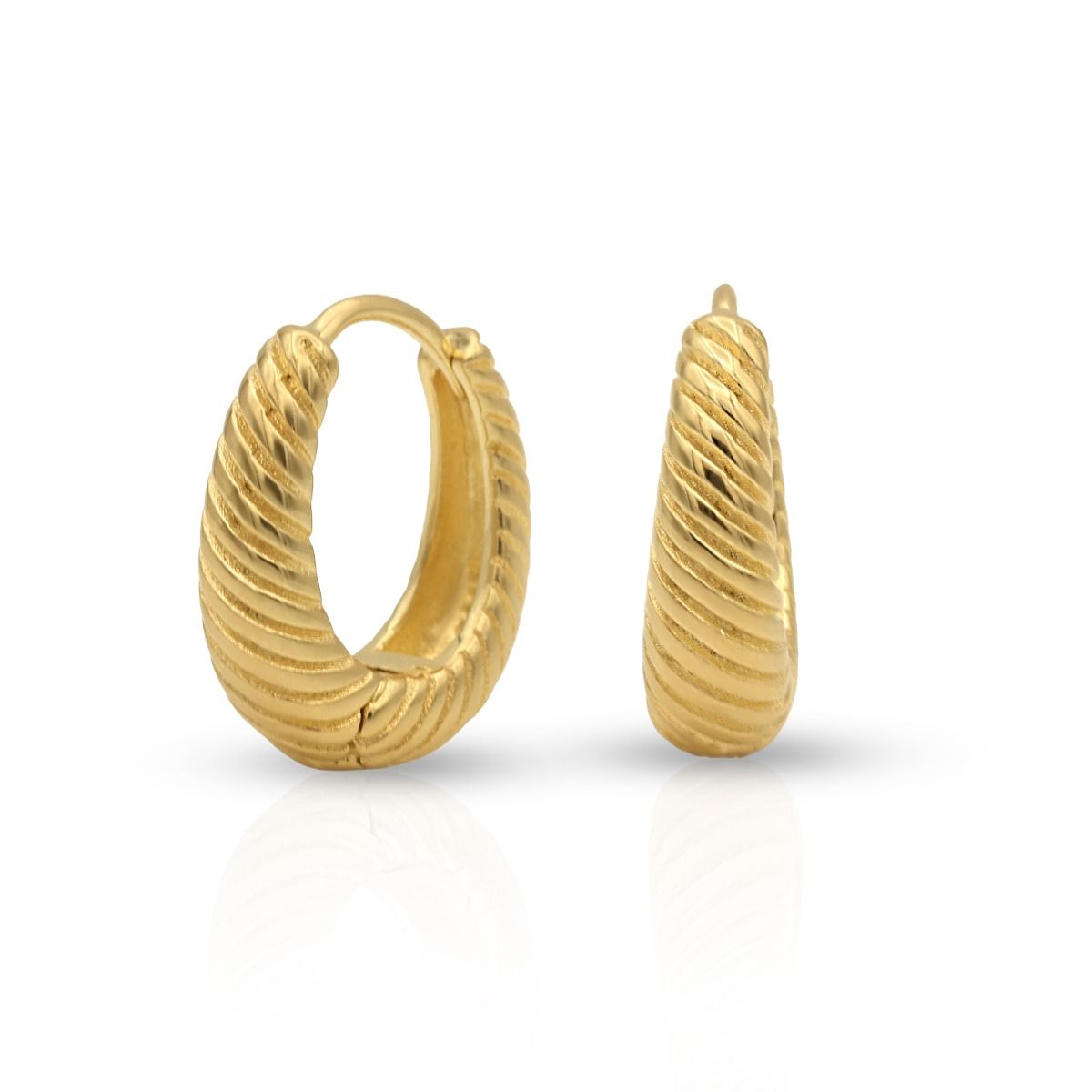 Grace Hoop Earrings [Gold Vermeil]