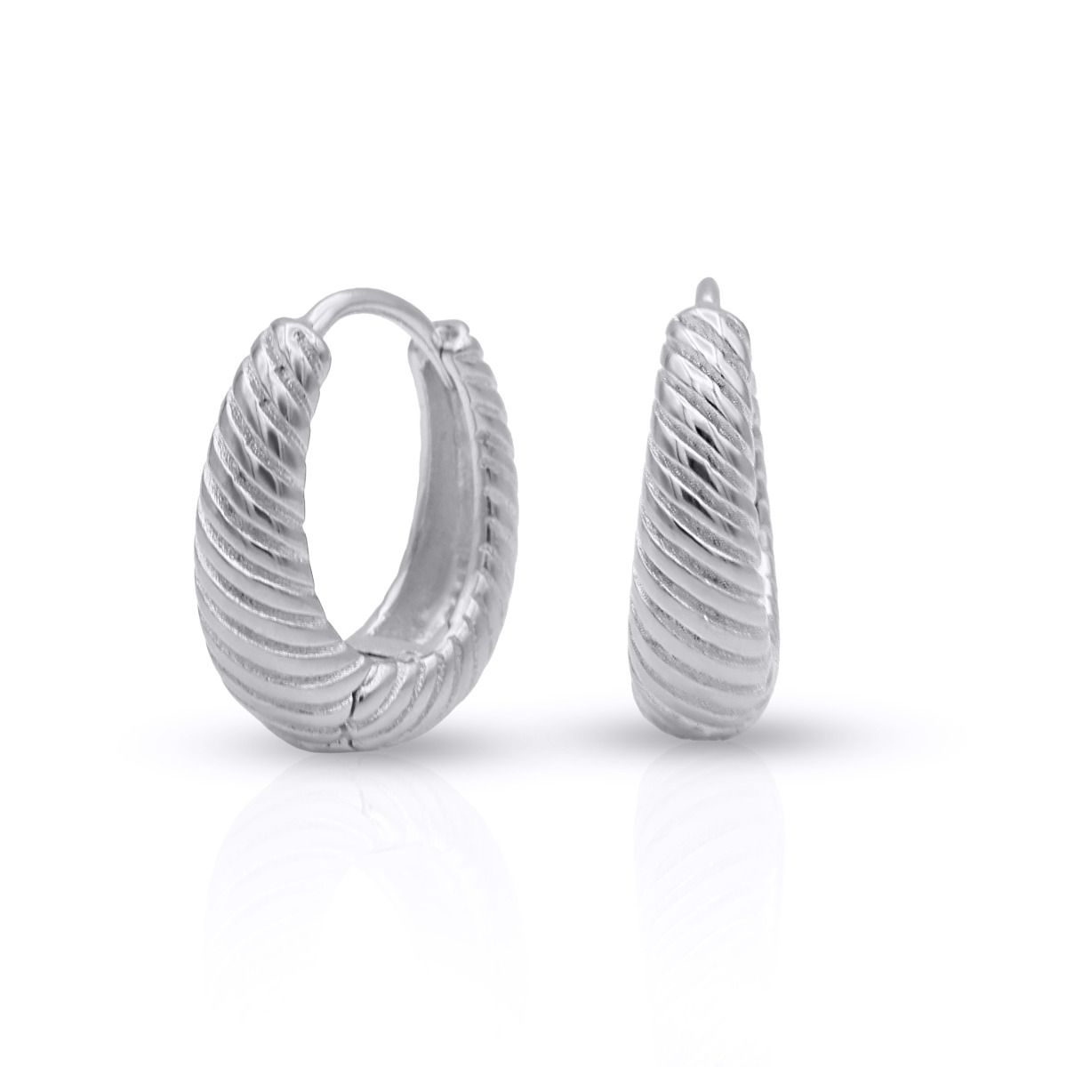 Grace Hoop Earrings [Sterling Silver]