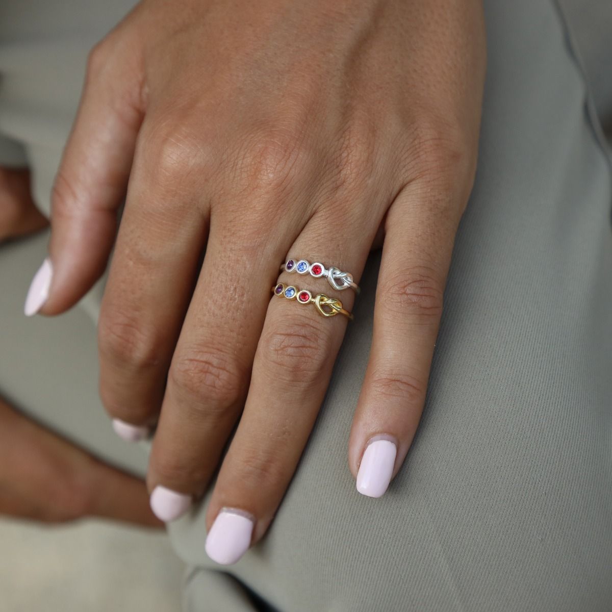 Ties of The Heart Birthstone Ring [Sterling Silver]