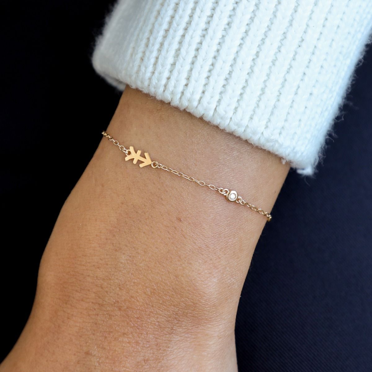 Helenas Diamant Sternzeichen Armband [583er Gold]