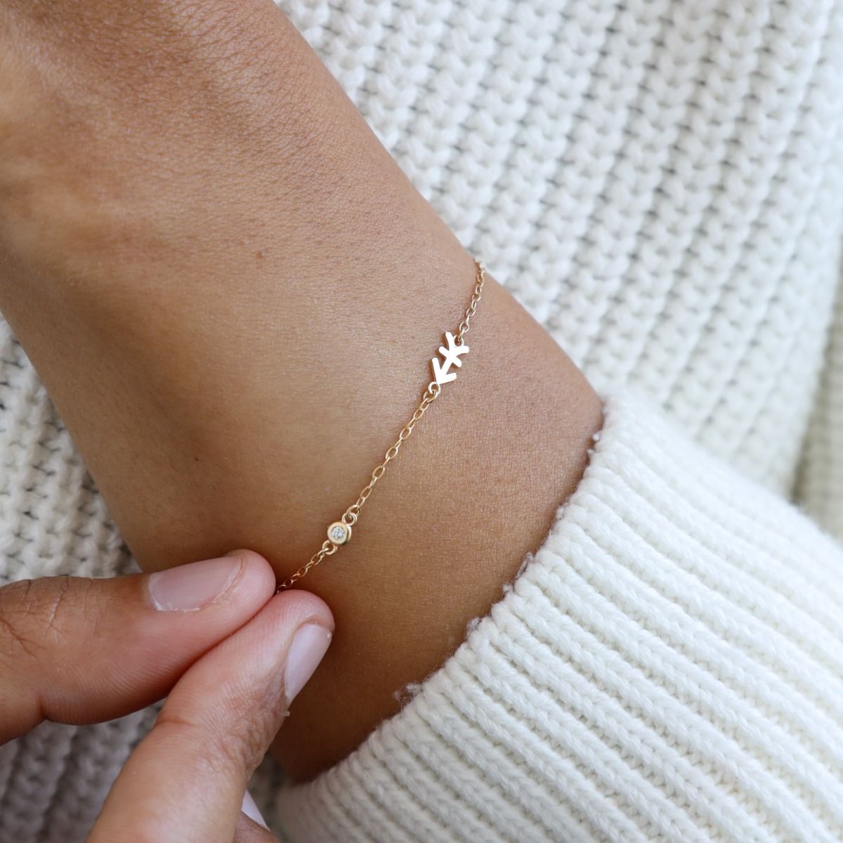 Helena Diamond Zodiac Bracelet [18K Gold Vermeil]