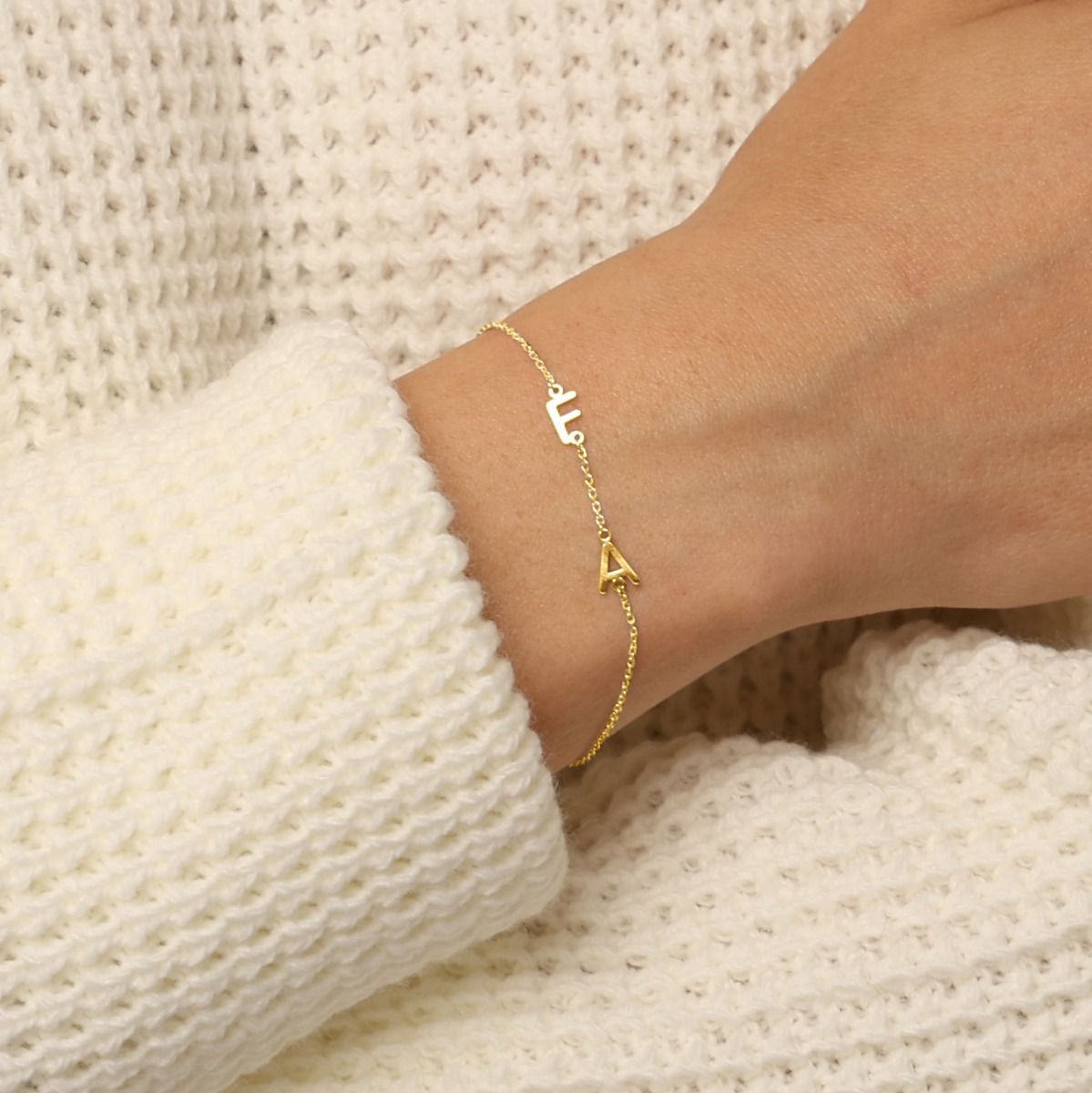 Helena Initials Bracelet [18K Gold Plated]
