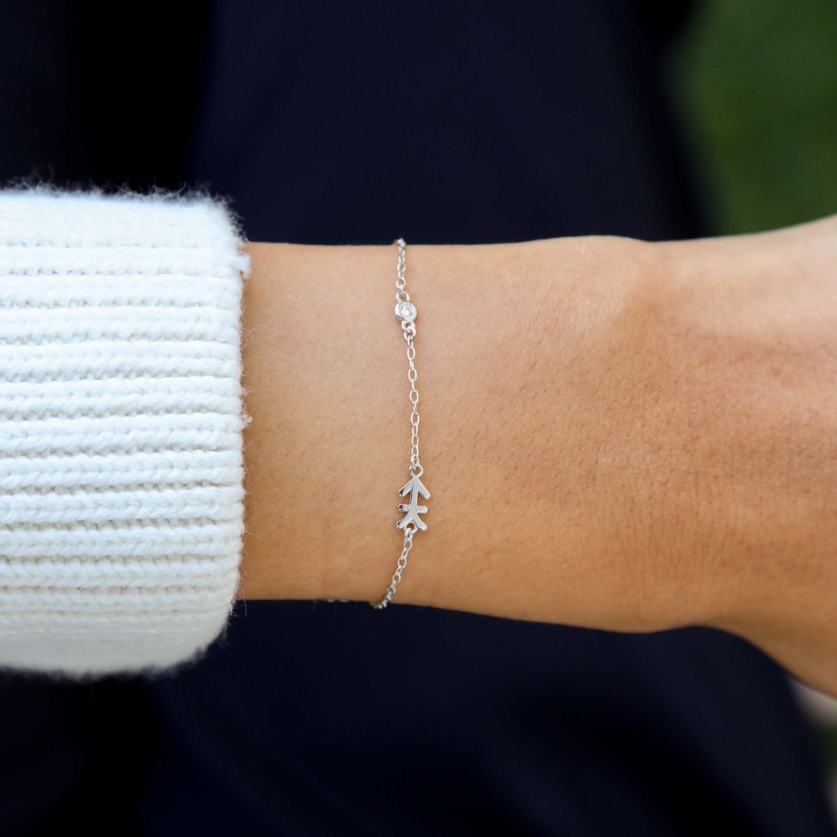 Helena Diamond Zodiac Bracelet [Sterling Silver]