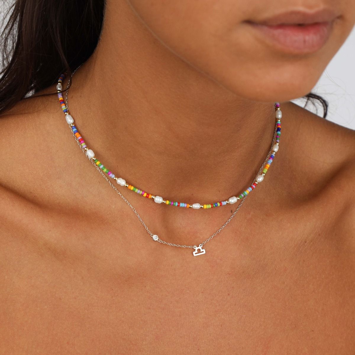 Helenas Diamant Sternzeichen Kette  [Sterlingsilber]