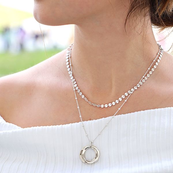 Paire de Collier Message Сaché [Argent 925]