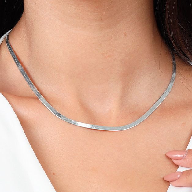 Talisa Herringbone Necklace [Sterling Silver]