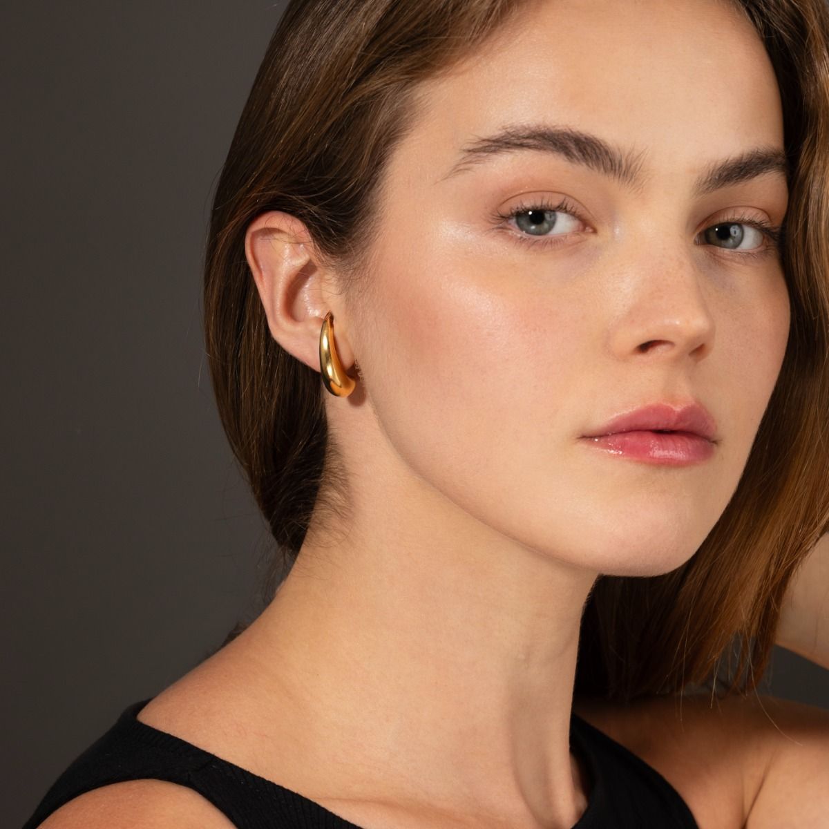 Large Dôme Earrings [18K Gold Plated]