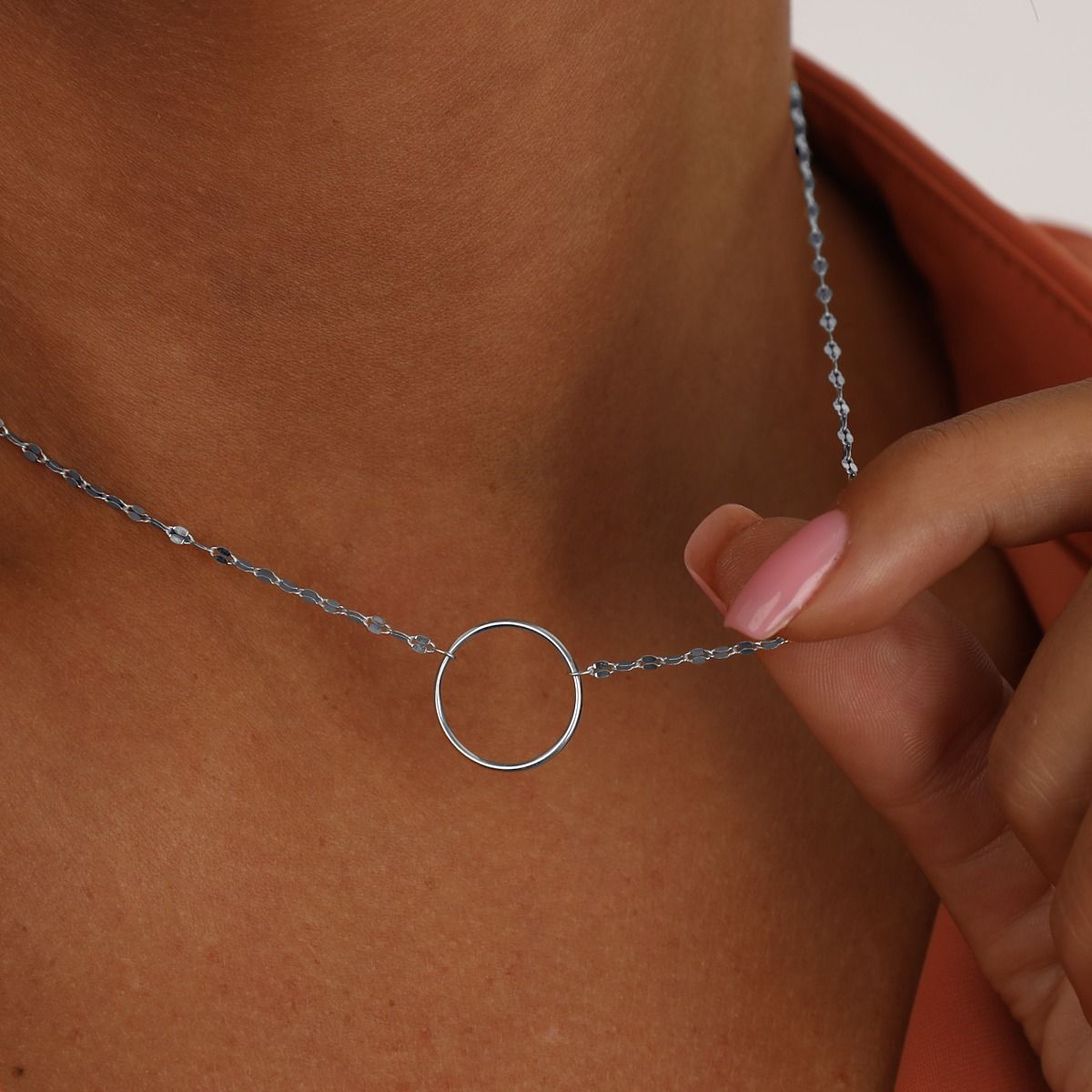 Mia Sequin Chain Necklace [Sterling Silver]