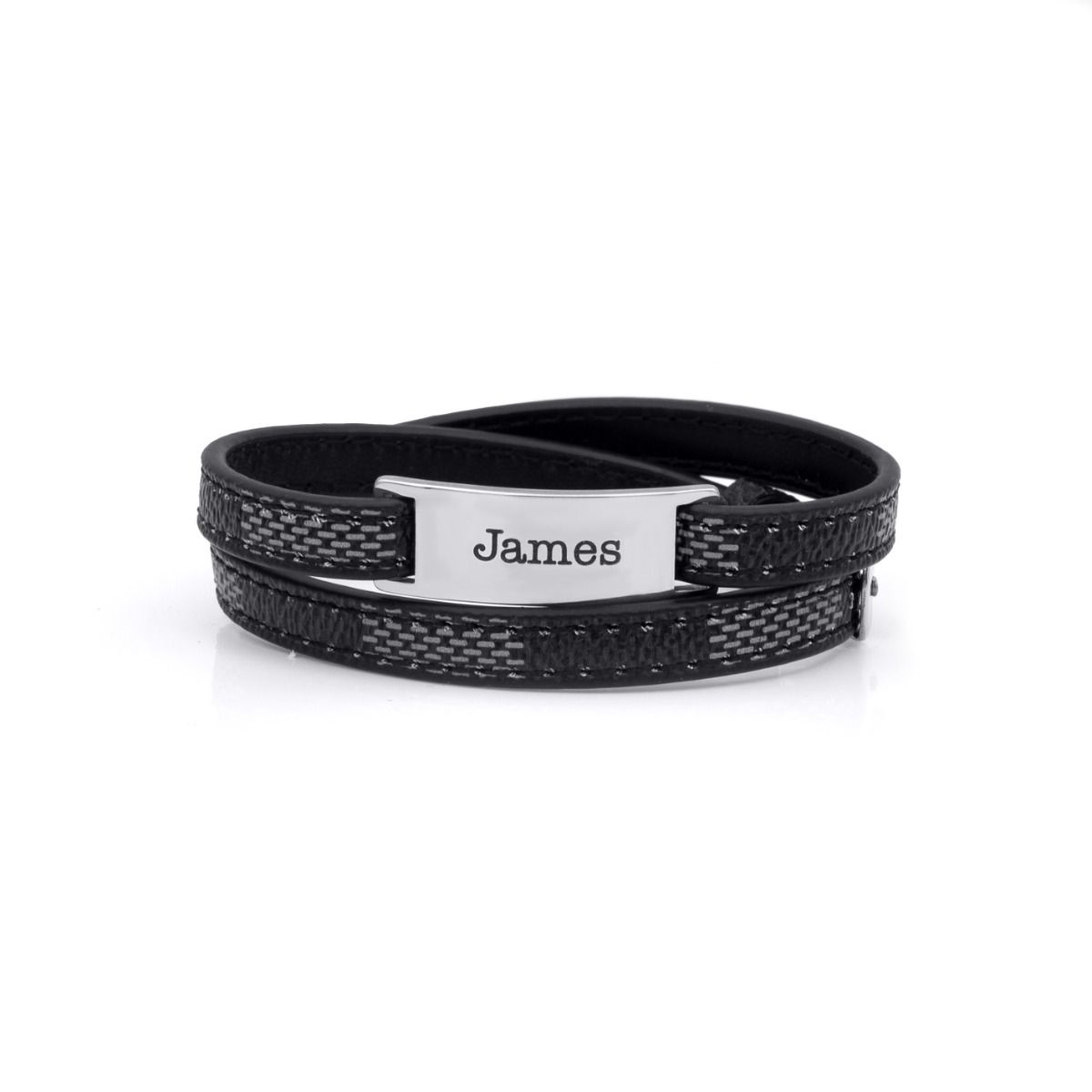Milan Name Bracelet - Dark Chain [Sterling Silver]