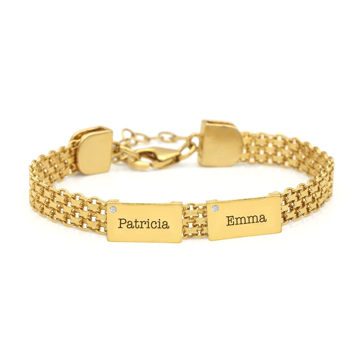 Diamond Name Bracelet (Gold Vermeil) Talisa