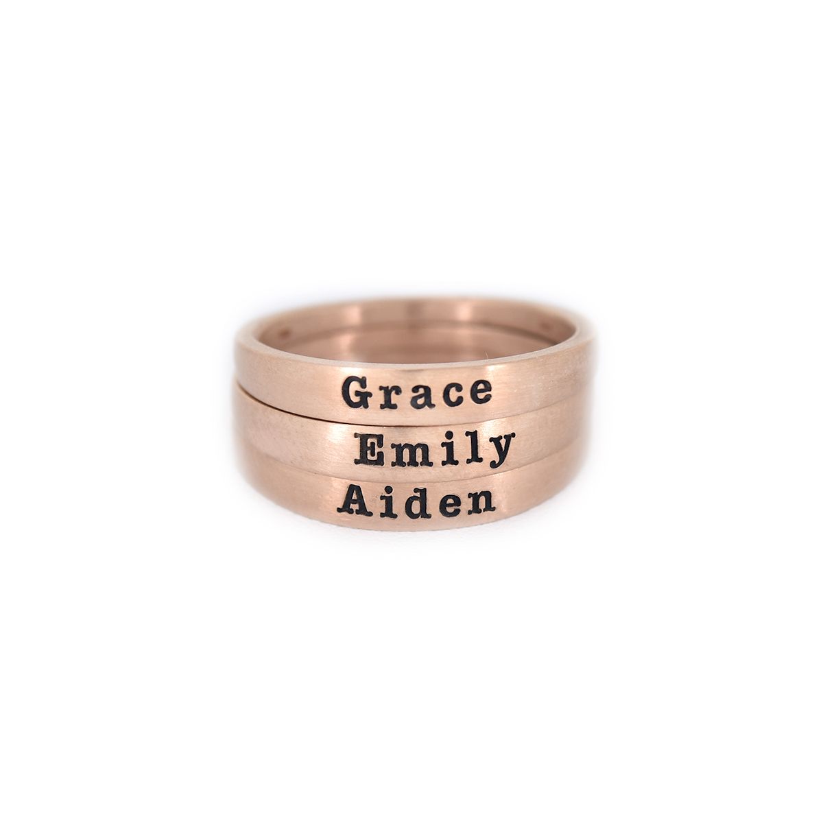 Moon Glow Name Ring [Rose Gold Plated]