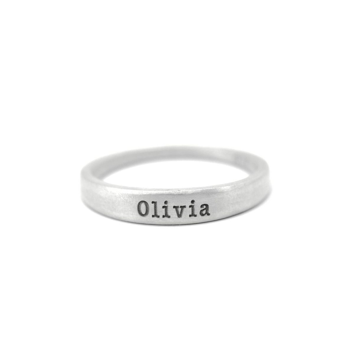 Moon Glow Name Ring [Sterling Silver]