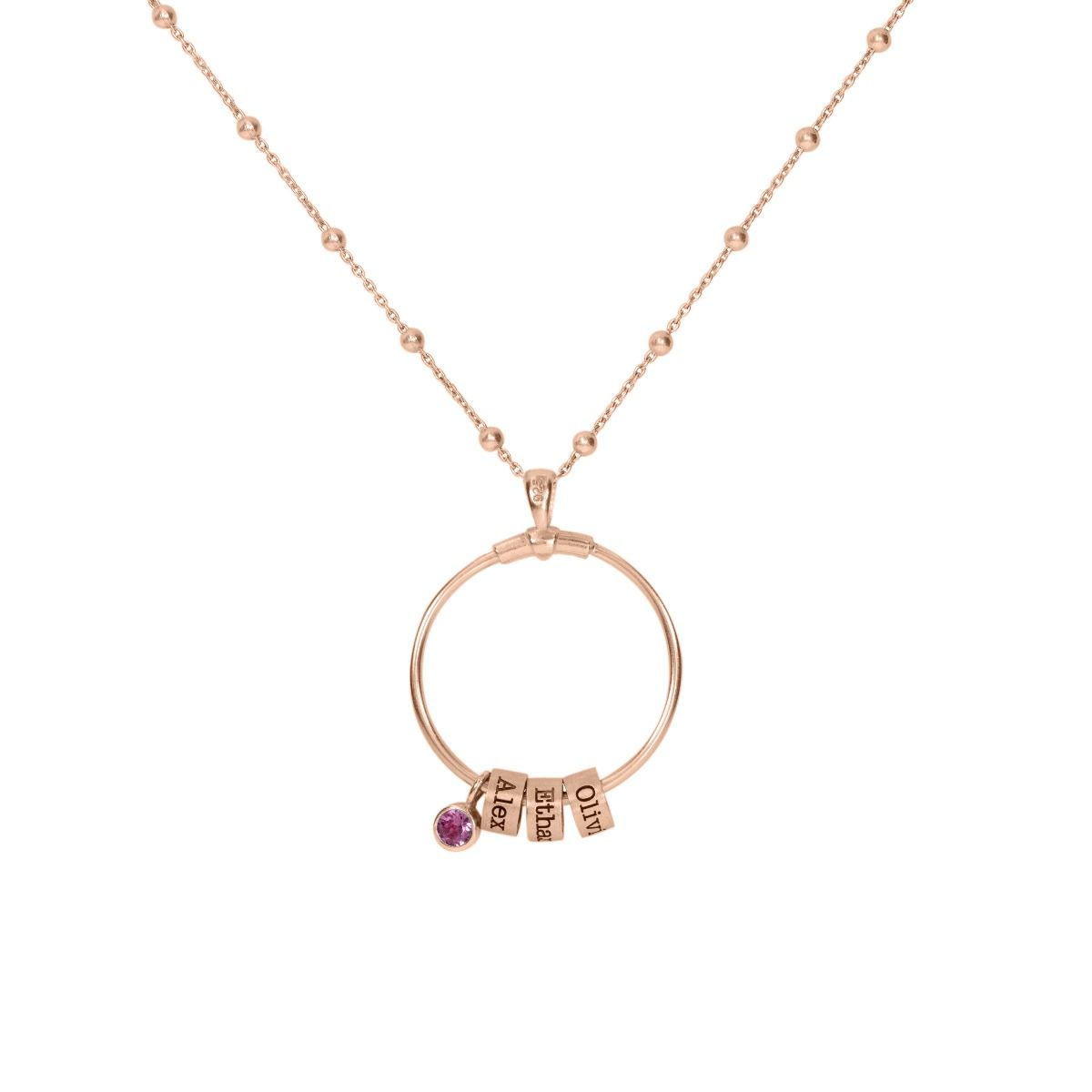 A Mother's Love Name Necklace [18K Rose Gold Plated]