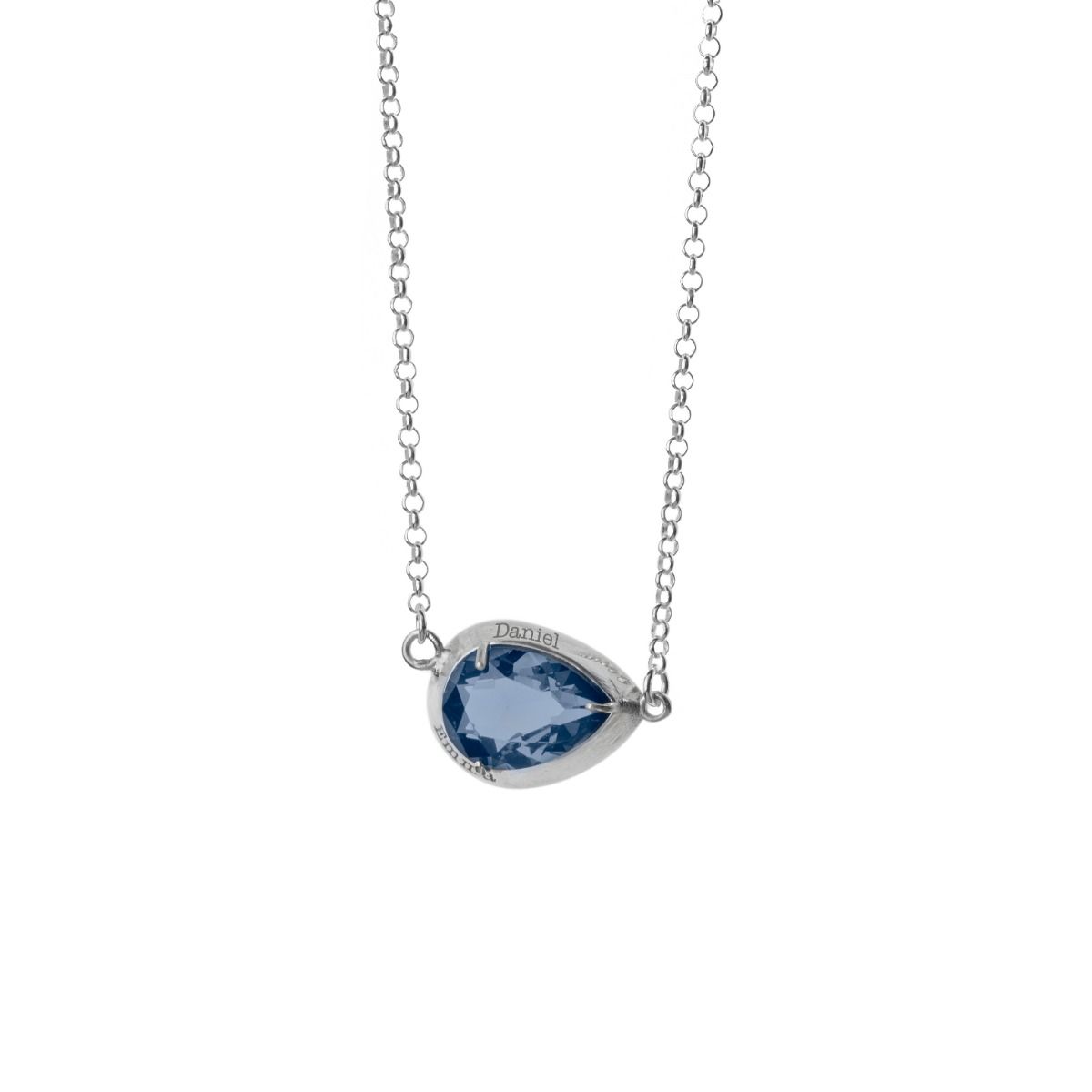 Mother's Love Name Necklace Horizontal [Sterling Silver]