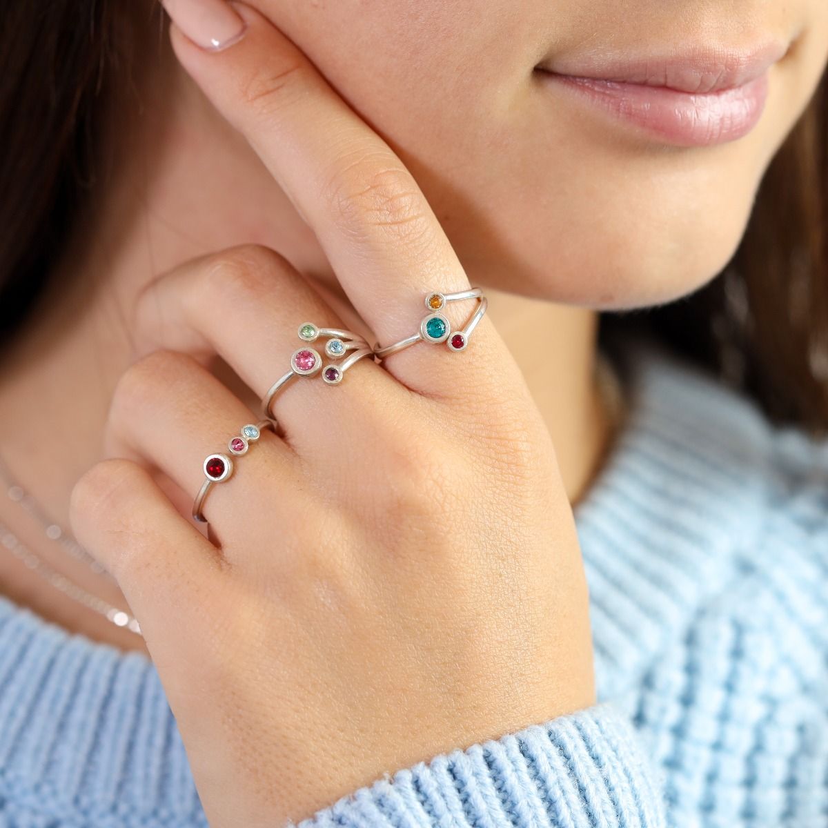 A Mother's Love Ring - Triple Love [Sterling Silver]