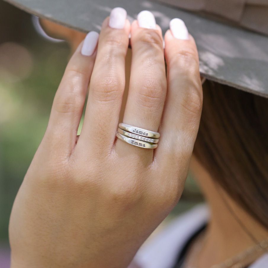 Stackable Name Rings Rings with Kids Names Talisa