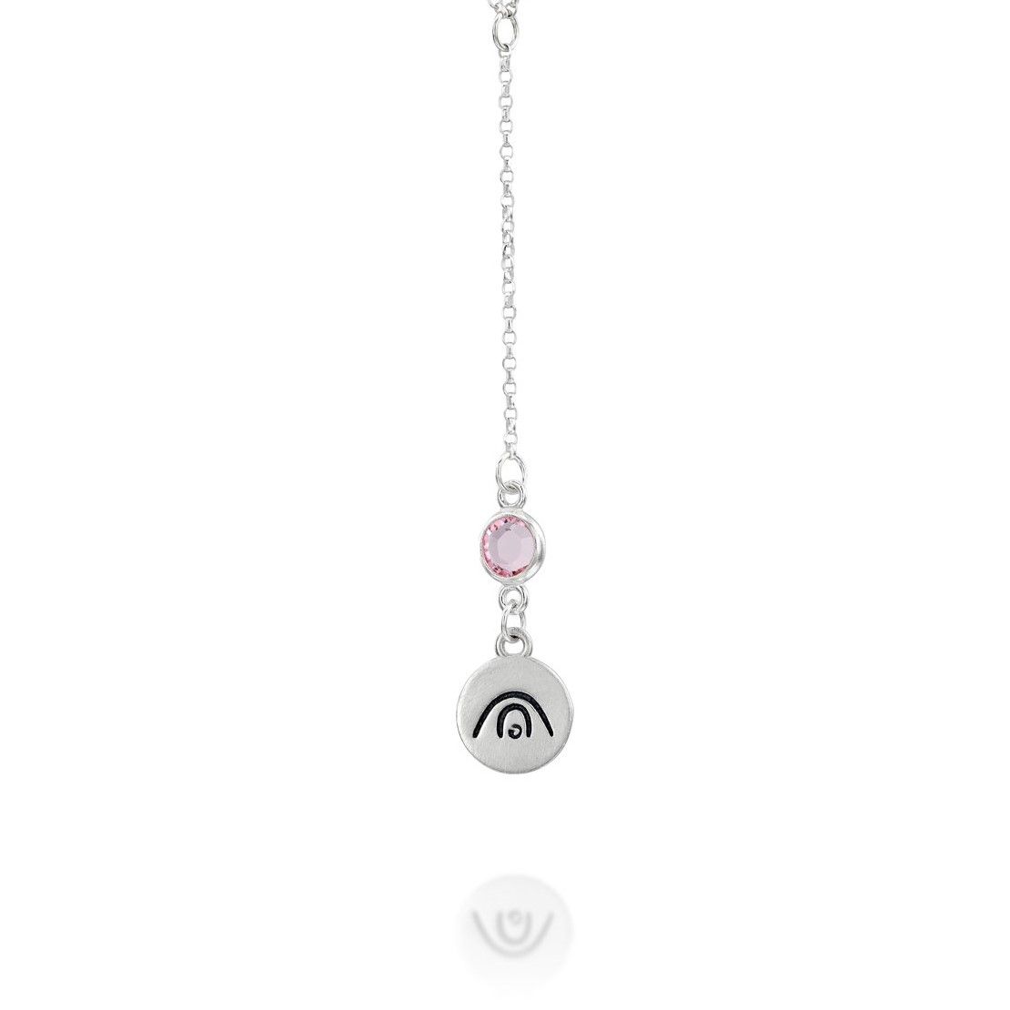 BE CREATIVE - Tail Chain Sterling Silver Necklace with Swarovski® Crystal