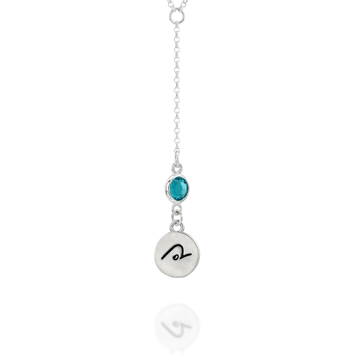 BE PURE - Tail Chain Sterling Silver Necklace with Swarovski® Crystal