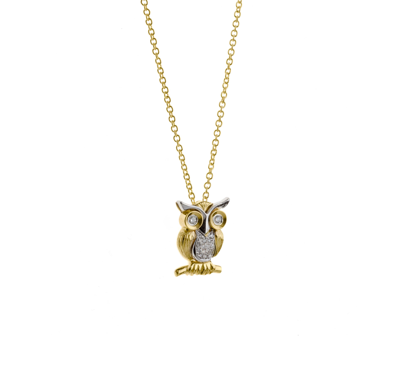 Wisdom Owl Necklace [18K Gold]