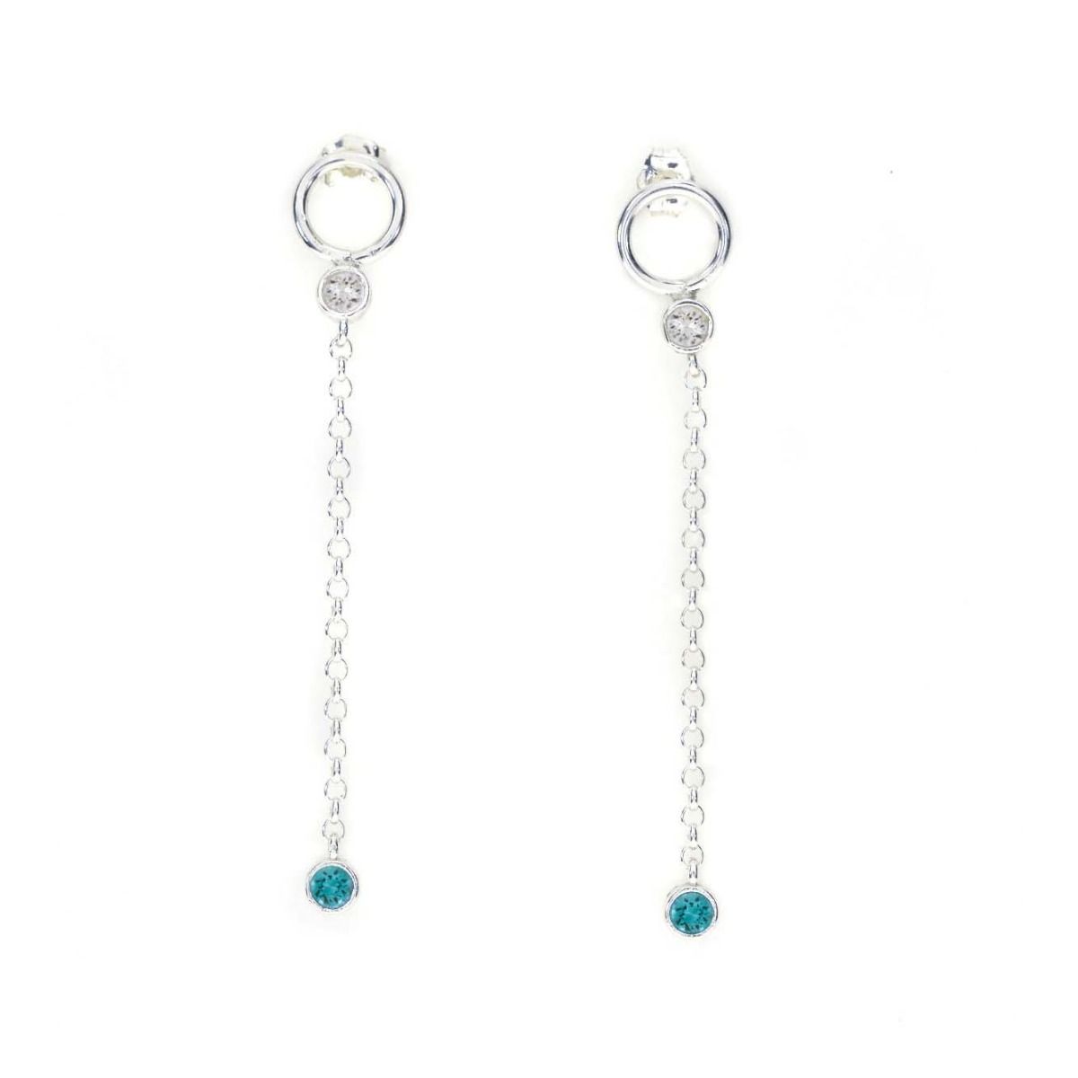 Boucles d'Oreilles Personnelles avec Pierres [Argent 925]